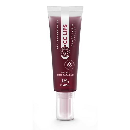Lip Tint Gloss Blackberry Shine CC LIPS AMORA - 12g - Hidratação, brilho e cor para os lábios (COMPRAS COM DESCONTO PARA  ATACADO VIA WHATSAPP)