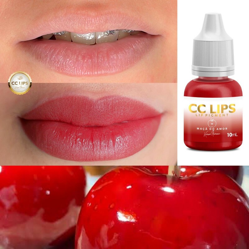Pigmento CC LIPS 10ml - COR MAÇÃ DO AMOR