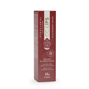 Lip Tint Gloss Blackberry Shine CC LIPS AMORA - 12g - Hidratação, brilho e cor para os lábios (COMPRAS COM DESCONTO PARA  ATACADO VIA WHATSAPP)